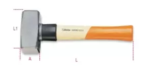 Image of Beta Tools 1380S Mason's Club Hammer Security Collar Wood Shaft 800g 013800400