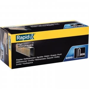Image of Rapid 606 Staples Narrow Crown 25mm Pack of 4000