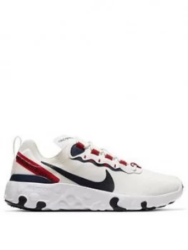 Image of Nike Renew Element 55 Junior Trainers - White/Navy/Red