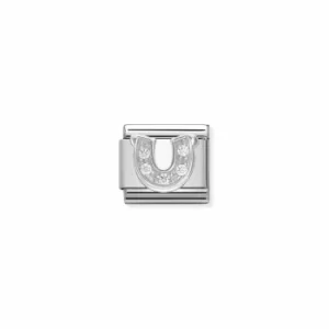 Image of Nomination Composable CL SYMBOLS Steel Cubic Zirconia And Jewellery