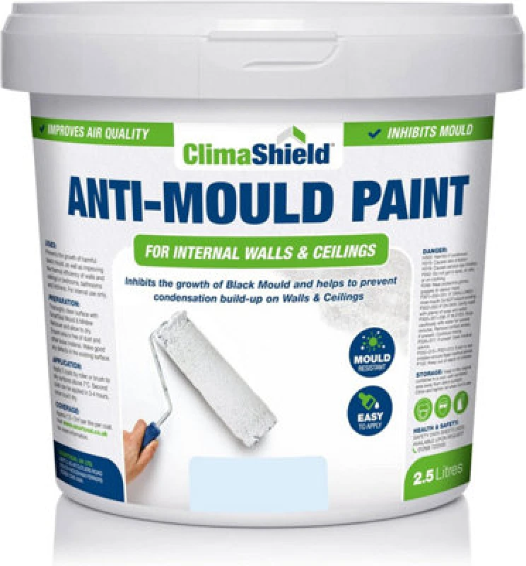Image of Smartseal Anti Mould Paint - Frosted Blue (5L) For Bathroom, Kitchen And Bedroom Walls & Ceilings, Blue 5.061E+12