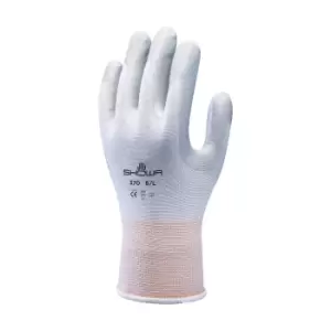 Image of Nitrile Coated Grip Gloves, Grey/White, Size 8