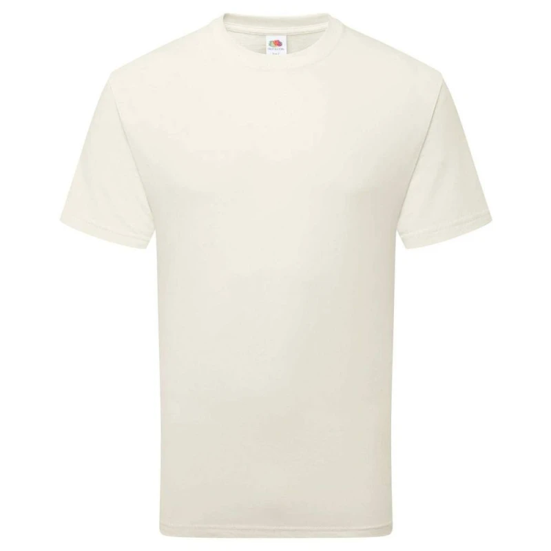 Image of Fruit of the Loom Mens Pure Cotton T-Shirt in Natural Size: Medium Natural Male M