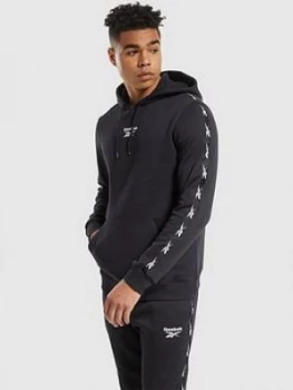 Image of Reebok Tape Hoodie - Black, Size XL, Men