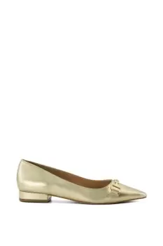 Image of 'Haydenne' Leather Ballet Pumps