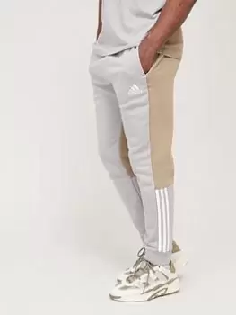 Image of adidas Colourblock Pants - Grey/Green, Grey/Green Size M Men