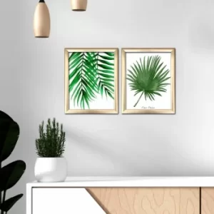 Image of 2ACT-008 Multicolor Decorative Framed MDF Painting (2 Pieces)