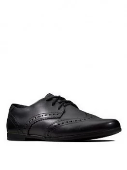 Image of Clarks Scala Lace Brogues - Black Leather