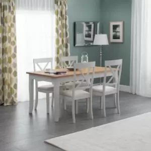 Image of Davenport Rectangular Grey Dining Table with 4 Chairs Grey