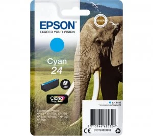 Image of Epson Elephant 24 Cyan Ink Cartridge