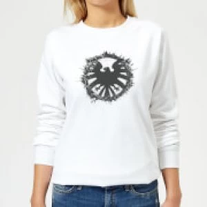 Image of Marvel Avengers Agent Of SHIELD Logo Brushed Womens Sweatshirt - White - M