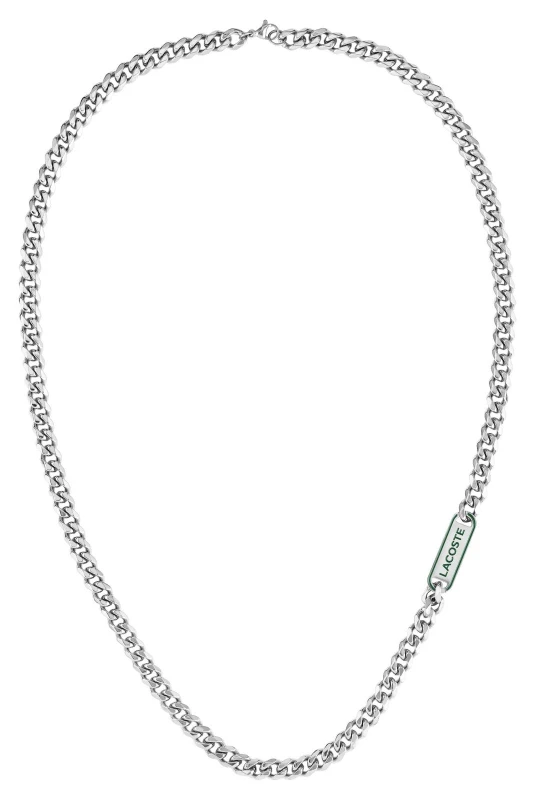 Image of Lacoste 2040208 District Stainless Steel Necklace Jewellery