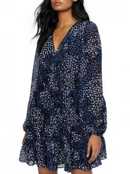 Image of Ted Baker Trissa Tiered Swing Mini Dress - Dark Blue, Dark Blue, Size 1=8, Women
