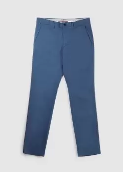 Image of Tommy Hilfiger Mens Denton Chino 1985 Pima Cotton Chino Trousers In Blue