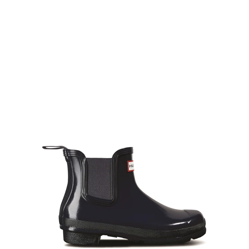 Image of Hunter Womens Original Chelsea Gloss Boot - Blue Blue 6