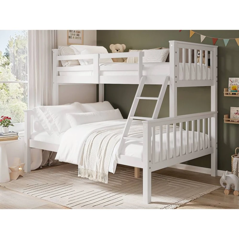 Image of Flair Casey Detachable Triple Bunk Bed White Size: Double White Unisex Double
