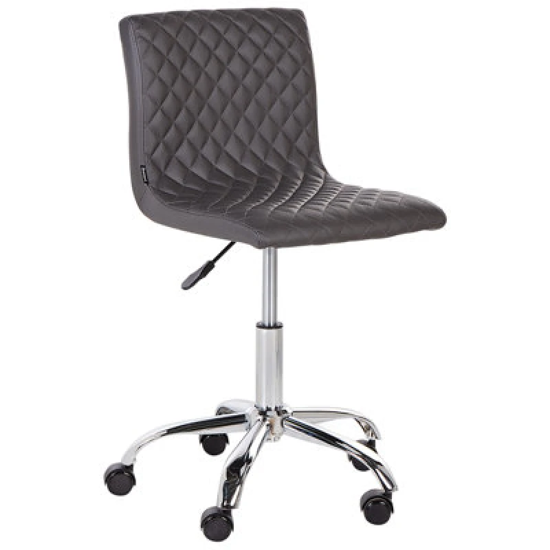 Image of Beliani Desk Chair Orlando Faux Leather Dark Grey