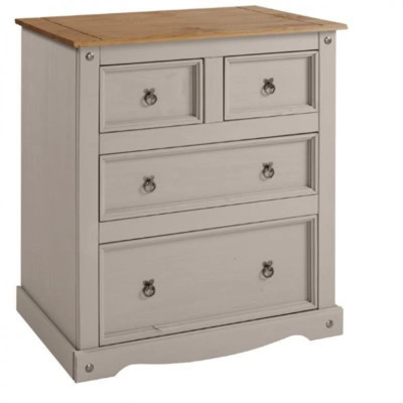 Image of MERCERS FURNITURE Corona Grey Wax 2+2 Chest 5060335868633