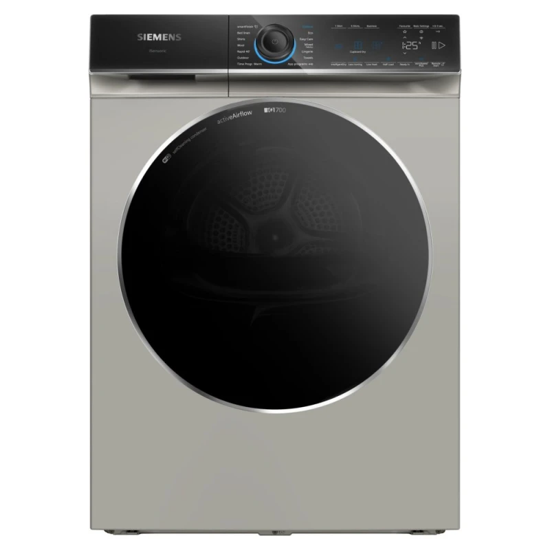 Image of Siemens IQ-700 WR47B2CSGB 9Kg Heat Pump Tumble Dryer - Silver - A+++ Rated