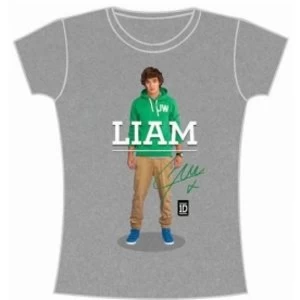 Image of One Direction Liam Standing Pose Skinny Grey TS: Large
