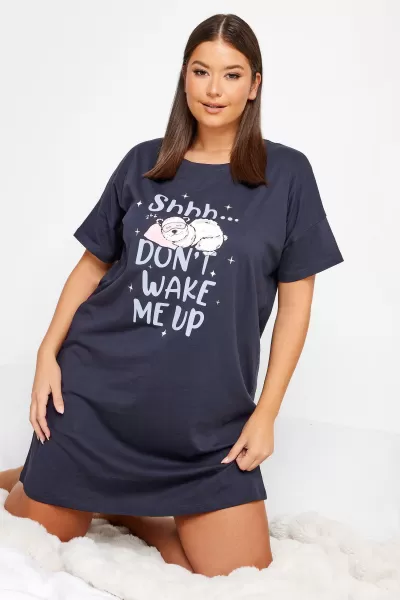 Image of Yours Don't Wake Me Up Sleeptee, Blue, Size 22-24, Women