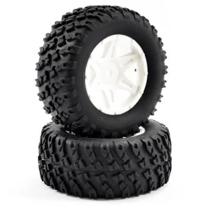 Image of Ftx Comet Desert Buggy/Sc Rear Mounted Tyre & Wheel White
