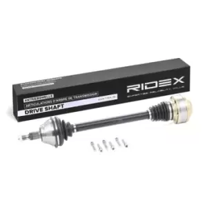Image of RIDEX Drive shaft VW,AUDI,SKODA 13D0170 1J0407272AA,1J0407272FL,1J0407452LX CV axle,Half shaft,Driveshaft,Axle shaft,CV shaft,Drive axle 1J0407272AA