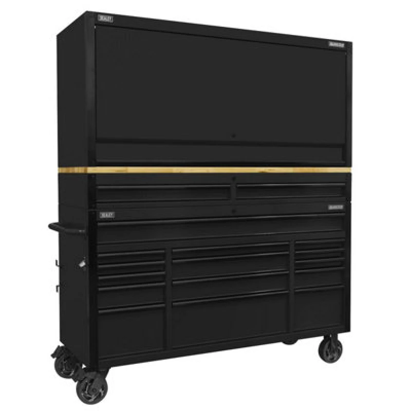 Image of Sealey Superline Pro 15 Drawer Trolley Workstation AP6215BECOMBO1 Colour: Black