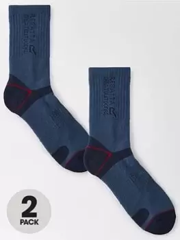 Image of Regatta Blister Protection Socks, Blue/Red, Size 6-8, Men