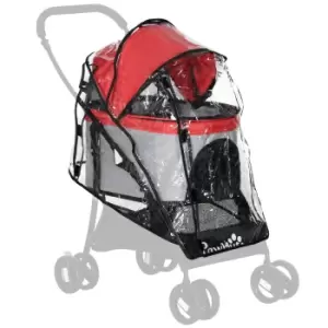 Image of Dog Pram Rain Cover with Front, Rear Entry