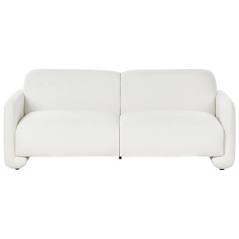 Image of Beliani Sofa 3 Seater Saland Fabric White