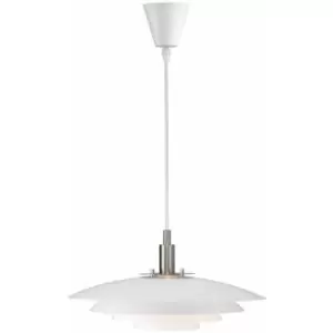 Image of Nordlux Bretagne Dome Pendant Ceiling Light White, G9