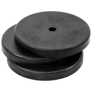 Image of Precision Rubber Post Base (Pack of 3) (One Size) (Black)