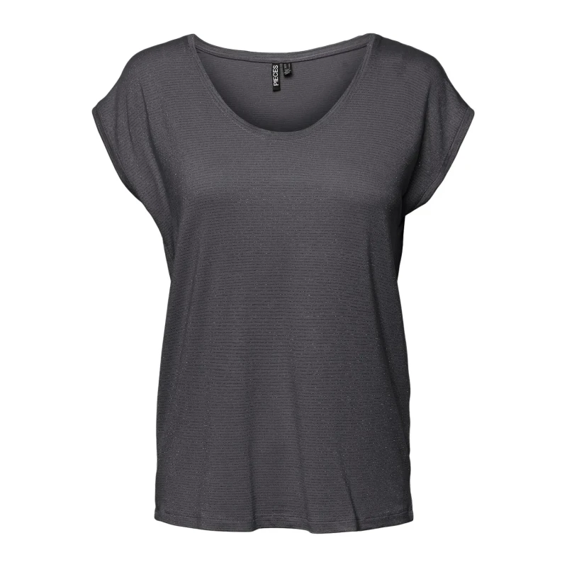 Image of Pieces Womens T-Shirt Pieces Billo Argente Female L