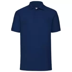 Image of Fruit Of The Loom Mens 65/35 Pique Short Sleeve Polo Shirt (S) (Navy)