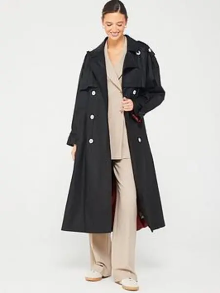Image of Tommy Hilfiger OVERSIZED COTTON TRENCH - Size 10
