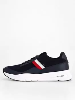 Image of Tommy Hilfiger Premium Lightweight Runner Knit Trainer - Blue Size 45, Men