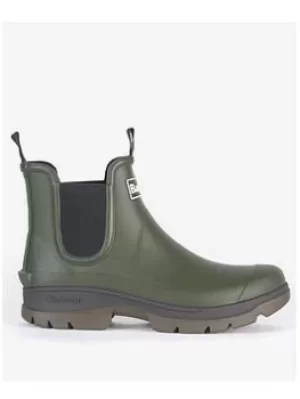 Image of Barbour Nimbus Chelsea Rubber Boots, Olive, Size 8, Men