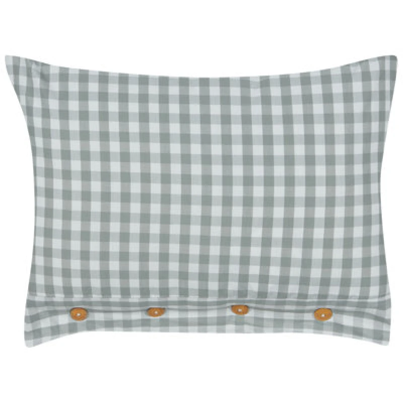 Image of Beliani Throw Cushion Talya 40 X 60 Cm Mint Green Checked