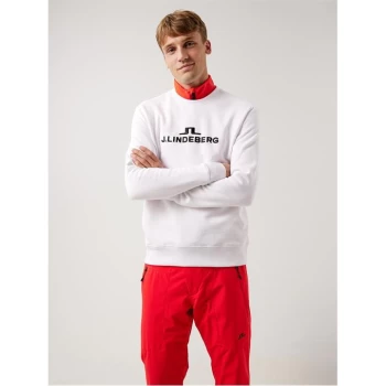Image of J Lindeberg J Alpha Crew Neck Sweatshirt Mens - White