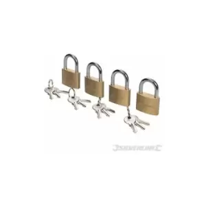 Image of Silverline 675152 Keyed Alike Padlock Set 4Pce, Pk4