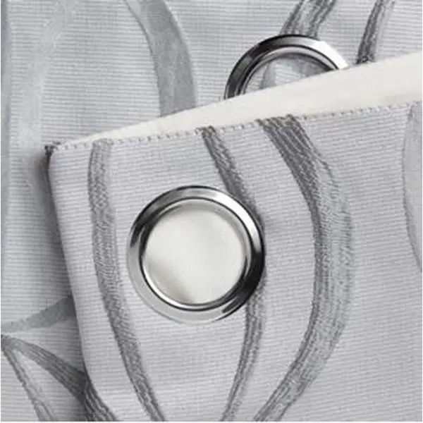 Image of Essential Living Ome Eyelet Ring Top Curtains Silver 167cm x 183cm