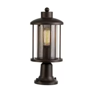 Image of Luminosa Lighting - Pedestal Lamp, 1 x E27, Antique Bronze, Clear Glass, IP54