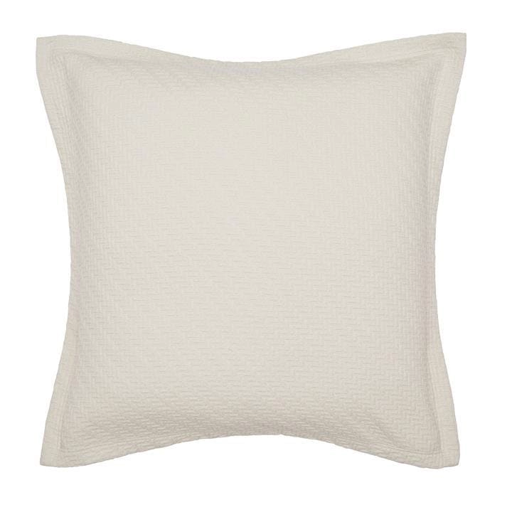 Image of Bedeck of Belfast Natural Cotton Matelasse Fine Linens 'Andaz' Pillow Sham - Pillow Sham