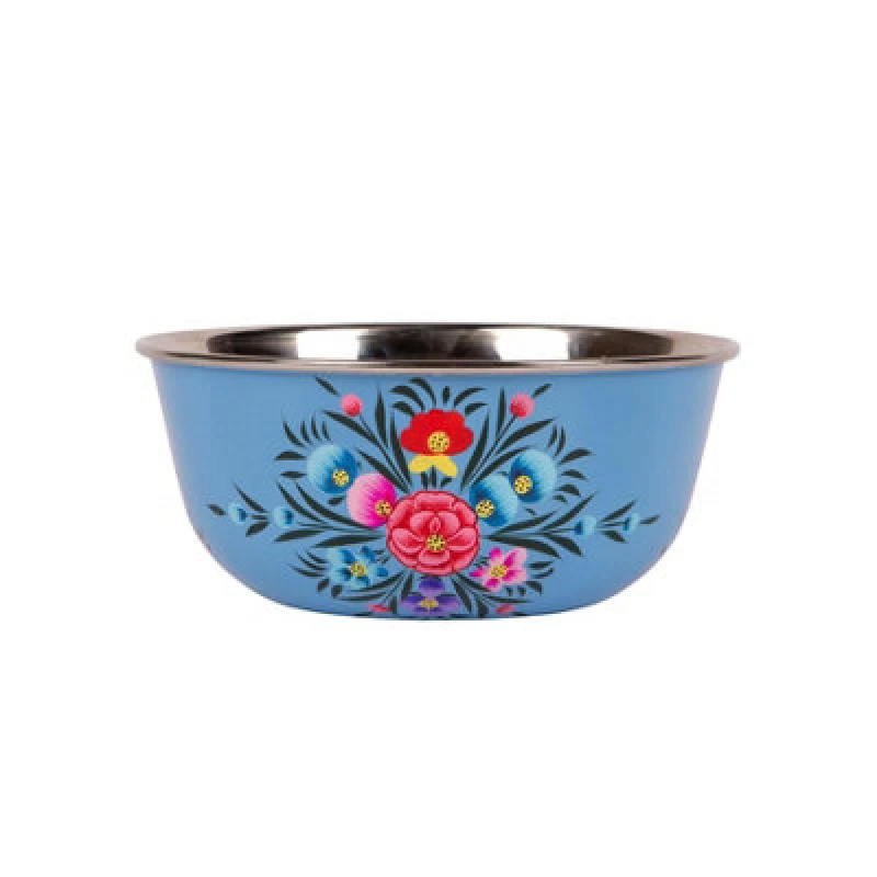 Image of Billycan Picnic Bowl - 16.5Cm - Ocean Pansy