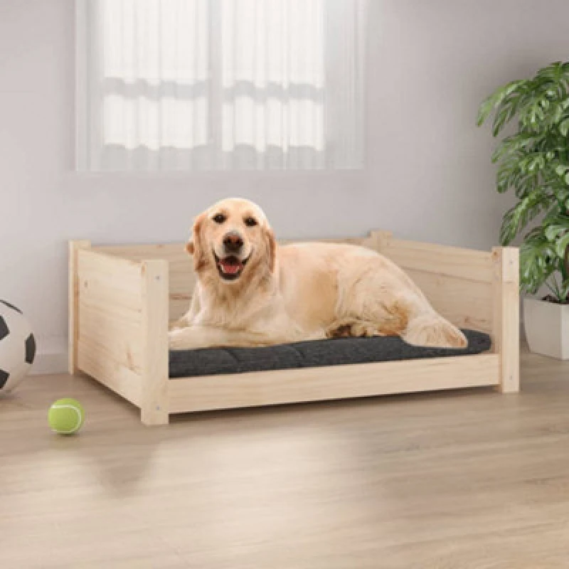 Image of VIDAXL Dog Bed 75.5x55.5x28cm Solid Pine Wood Vidaxl 8720287140375