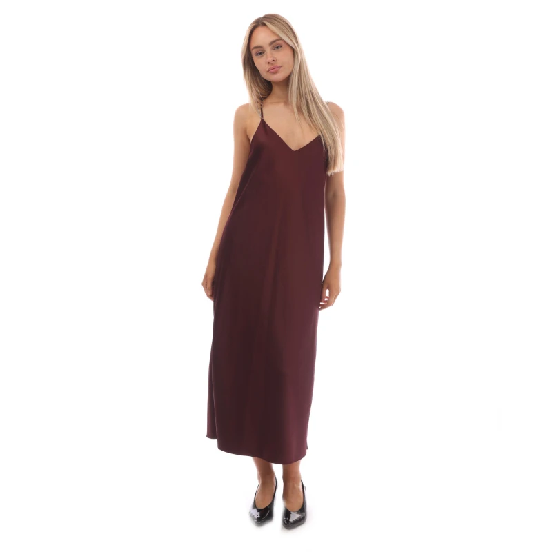 Image of Boss Womens Dechana Satin Longline Slip Dress Open Red female 6 (XS)
