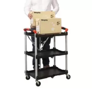 Image of Slingsby Folding Plastic Shelf Trolley