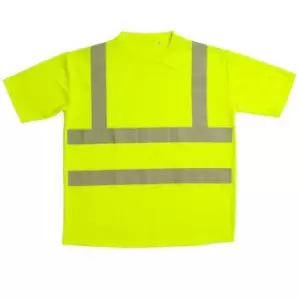 Image of Warrior Unisex Adult Hi-Vis T-Shirt (L) (Fluorescent Yellow) - Fluorescent Yellow