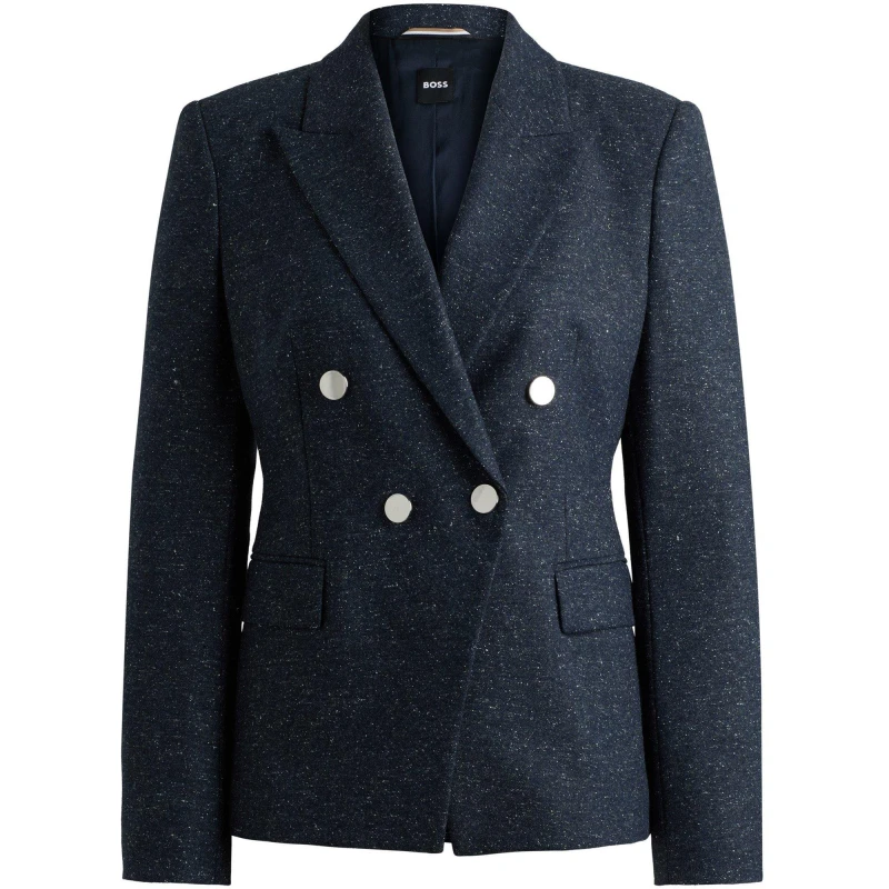 Image of Boss Womens Jia Db2a Formal Jacket Dark Blue female 8 (S)